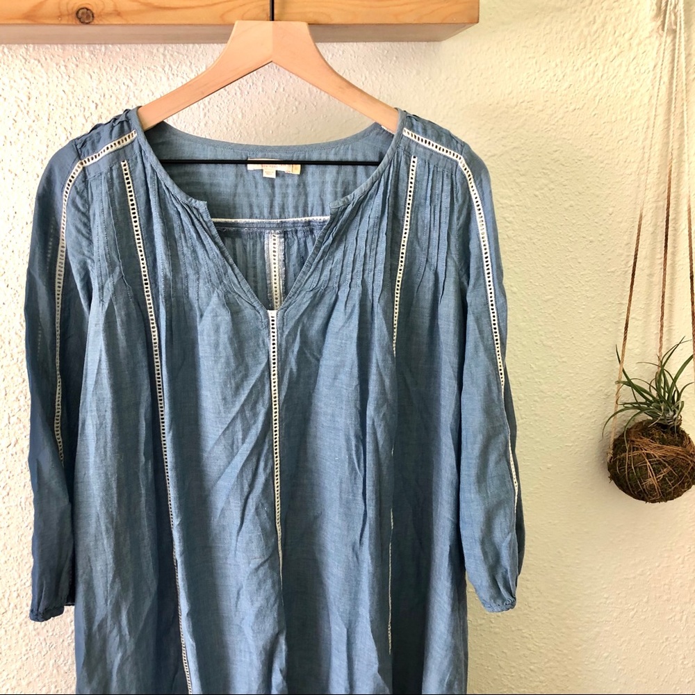 Pink Chicken Chambray Embroidery dress - Picture 5 of 9